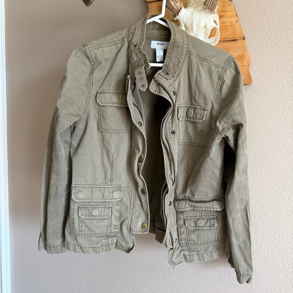 Old Navy Tan Military Field Jacket Cotton